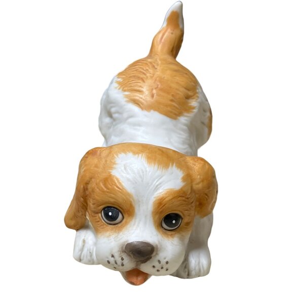 HOMCO Spaniel Puppies 3 INCH Porcelain Dog Figurines # 1407 Set of 2 - Picture 4 of 12